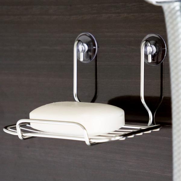 サイズ/約幅12.3×奥行9×高さ7.6cm重量/約55g内容量/1個材質/本体：18-8ステンレス吸盤：塩化ビニル樹脂生産国/日本製耐荷重/約1kg●吸盤で簡単設置のソープディッシュ●安心の日本製「アメニック」シリーズ●丈夫でサビにくい1...