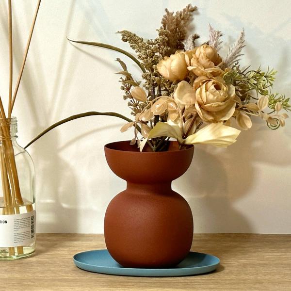 花瓶 Valente Tiny Costri アイアン （ 鉄製 花びん 花器 ポット フラワーベース ベース丸 鉄 ミニ 一輪挿し 枝物 花 ）