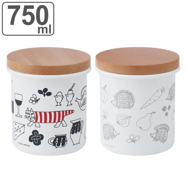 スケーター 保存容器 ホーローキャニスター木蓋 750ml