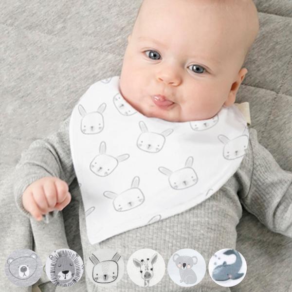 サイズ/約幅21.5×高さ20cm首回り34〜36cm重量/約25g内容量/1枚材質/コットン100％（表/ジャージー　裏/パイル）種類/ベア、ライオン、バニー、ジラフ、コアラ、ホエール洗濯/洗濯機使用可能対象年齢/0ヶ月〜●ワンポイントに...