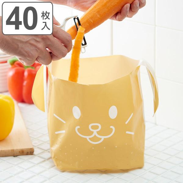 サイズ/約幅25×奥行12×高さ28cm厚さ：約0.03cm内容量/40枚入り材質/ポリエチレン生産国/中国製耐冷温度/-30度●マチ付きで立てて置ける水切り穴付きの生ゴミ袋です。●三角コーナーのようにシンクに置いて使用できます。●持ち手を...
