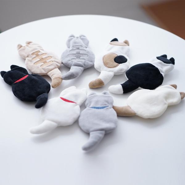 サイズ/約幅7.6×奥行1×高さ16.1cm内容量/1個材質/カイロ：酢酸ナトリウム、PVC、金属カバー ポリエステル種類/白、黒、グレー、シャム、茶トラ、サバトラ、ミケ、ハチワレ生産国/中国製保温効力/30〜50分●繰り返し使える、ECO...