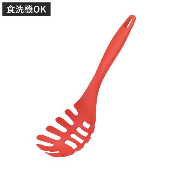 取り分けスプーン 小 ナイロン製 麺もすくえるミニスプーン 食洗機対応 日本製 貝印 （ 穴あきスプーン サービングスプーン パスタレードル ）
