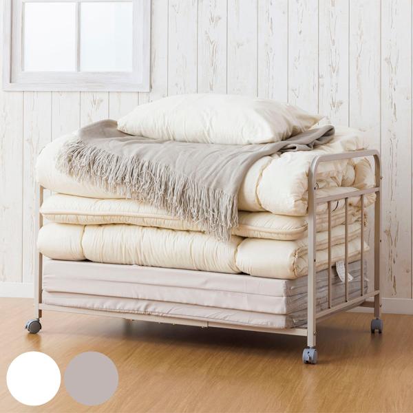 ふとん収納ラック ホワイト キャスター付き SF-20 (カーテン無し) ふとん収納ラック ホワイト キャスター付き SF-20 (カーテン無し)