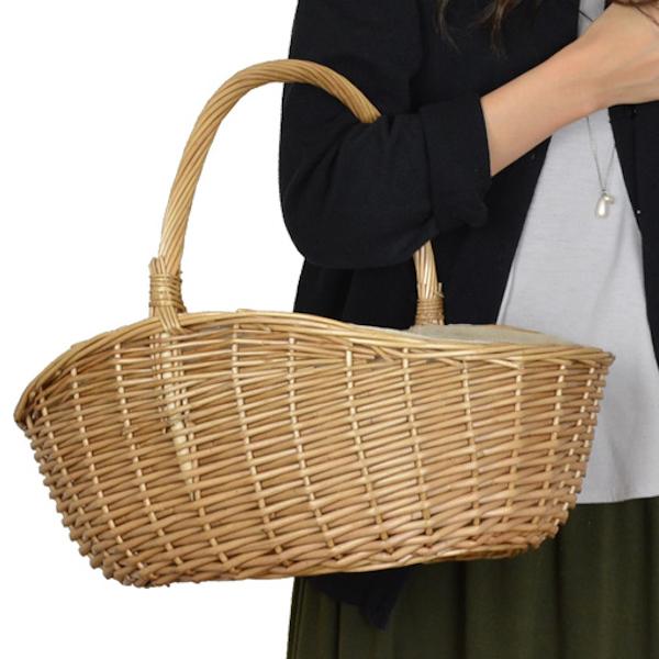 ちどり産業 ピクニックバスケット かごバッグ 煮柳バスケット ちどり産業 ピクニックバスケット かごバッグ 煮柳バスケット