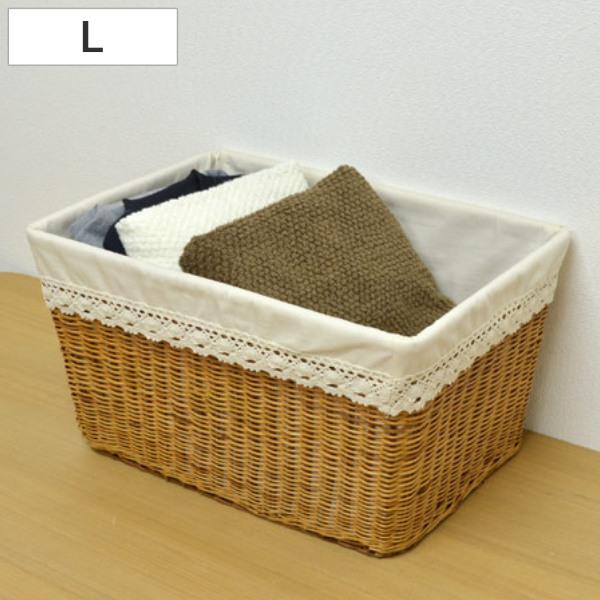 ちどり産業 バスケット 天然素材 レース Lサイズ 収納 ( 幅51.5 ちどり産業 バスケット 天然素材 レース Lサイズ 収納 ( 幅51.5