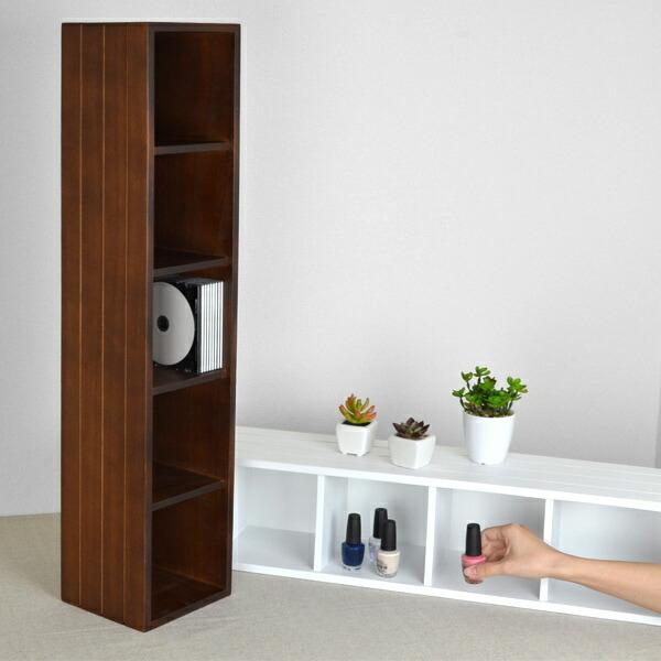 CD収納 チェリーウッド ダイスボックス CDラック 5段 （ 収納ボックス