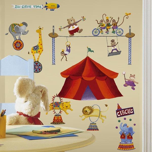 在庫限り 入荷なし ウォールステッカー 壁紙シール アニマルズ ビッグトップ サーカス ルームメイツ インテリアシール リビングート ヤフー店 通販 Yahoo ショッピング