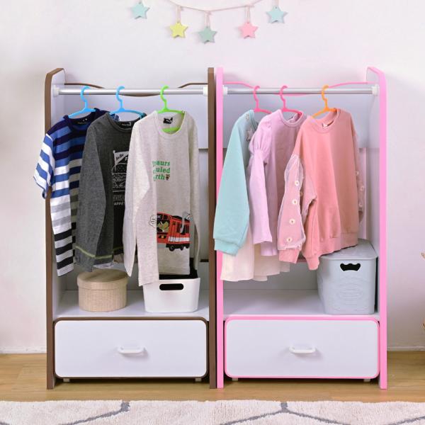ハンガーラック　子供向け　引き出し収納付き livingut_4582222663608