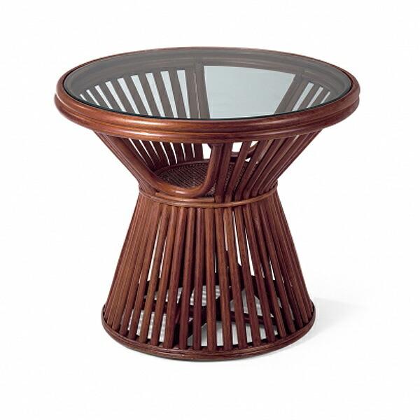 ラタン 籐 ガラステーブル 丸型 ローテーブル アジアン家具 楽天市場