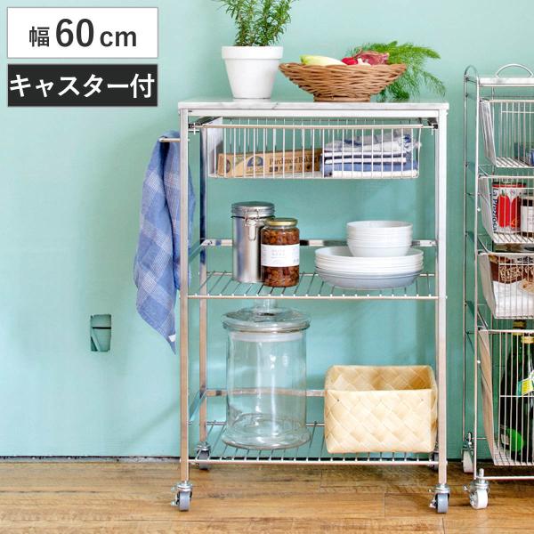 マーブルトップトローリー　大理石天板 スチール製キッチンワゴン 楽天市場】キッチンワゴン マーブルトップトローリー L 幅60cm