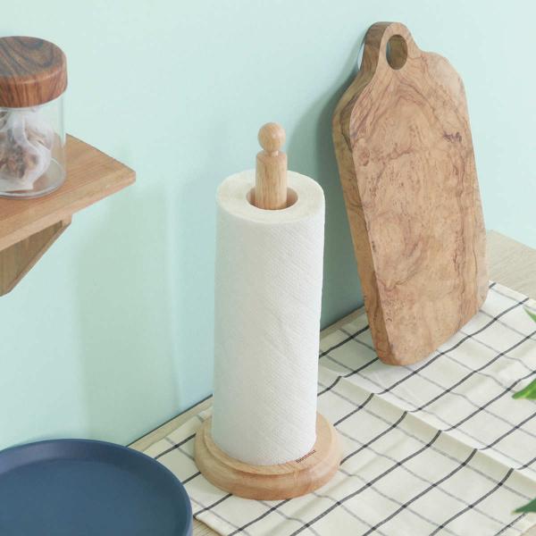 サイズ/約幅12×奥行12×高さ30.5cm重量/約220g内容量/1個材質/天然木（ラバーウッド・ラッカー塗装）生産国/ベトナム製●シンプルで使いやすい木製のキッチンペーパーホルダーです。●強度の高いラバーウッドを使用、天然木のあたたかみ...