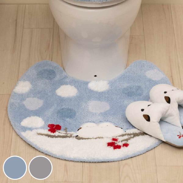 サイズ/約横60×縦60cm内容量/1枚材質/ポリエステル95％、アクリル5％種類/ブルー、グレー生産国/中国製洗濯/洗濯機使用可能乾燥機/使用不可床暖房/ホットカーペット/非対応滑り止め/加工あり●雪の妖精とも呼ばれる可愛らしい小鳥「シマ...