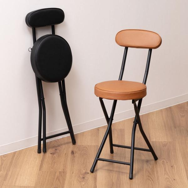 サイズ/約幅30×奥行45.5×高さ76cm座面高：約50cm重量/約2.5kg内容量/1脚材質/構造部材：金属（鋼）表面加工：エポキシ樹脂塗装張り材：合成皮革（PU）クッション材：ウレタンフォーム種類/ブラック、ブラウン生産国/中国製組立...