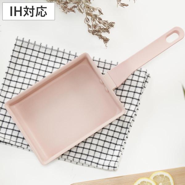卵焼き器 13×18cm IH対応 ROSA ふっ素加工 （ ガス火対応 オール熱源対応 玉子焼き器 玉子焼きフライパン エッグパン フライパン ）
