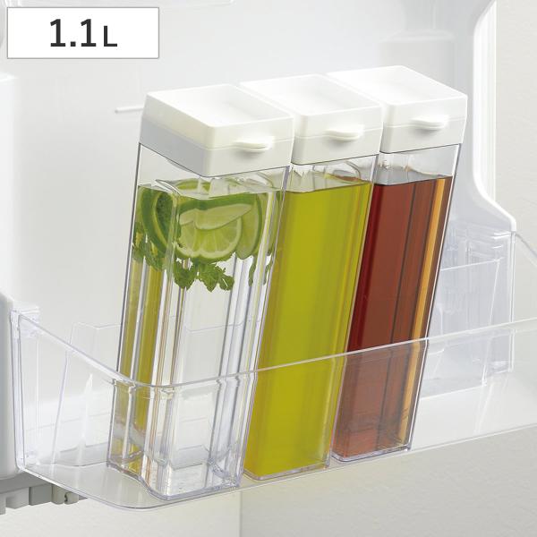 サイズ/約幅8×奥行9×高さ27.5cm重量/約264g容量/約1.1L内容量/1個材質/本体：AS樹脂ふた栓：ポリプロピレン・熱可塑性エラストマー生産国/日本製耐熱温度/100度耐冷温度/-20度食器洗い乾燥機/使用不可●スクエアタイプな...