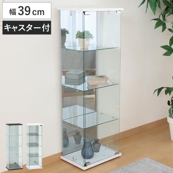 サイズ/約幅39×奥行30×高さ119.5cm板厚：約1.7cm重量/約23.5kg内容量/1台材質/天板・地板：プリント紙化粧繊維板棚板・側板・扉板・背面ミラー：強化ガラスキャスター：ナイロン種類/ブラック、ホワイト生産国/台湾製棚板1枚...