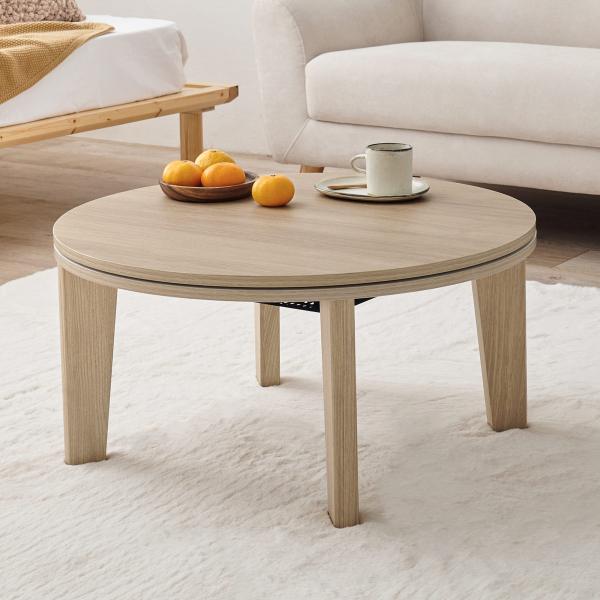 サイズ/約幅68×奥行68×高さ35.5cm内容量/1台材質/天板：プリント紙化粧繊維板ナチュラル：プリント紙化粧繊維板マーブルホワイト：合成樹脂化粧繊維板発熱体：石英管ヒーター 300W種類/ナチュラル、マーブルホワイト生産国補足/テーブ...