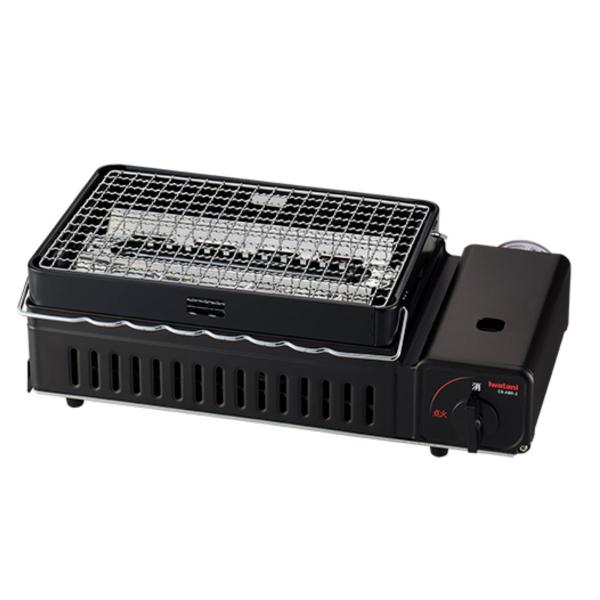 サイズ/約幅40.9×奥行21.4×高さ13.4cm焼網サイズ：28×18cm重量/約2.4kg内容量/1台（付属品：収納用ベルト）材質/本体：鋼板(粉体塗装)焼網：ステンレスしる受けトレー(水皿)：スチール(ホーロー加工)串焼きステー・U...