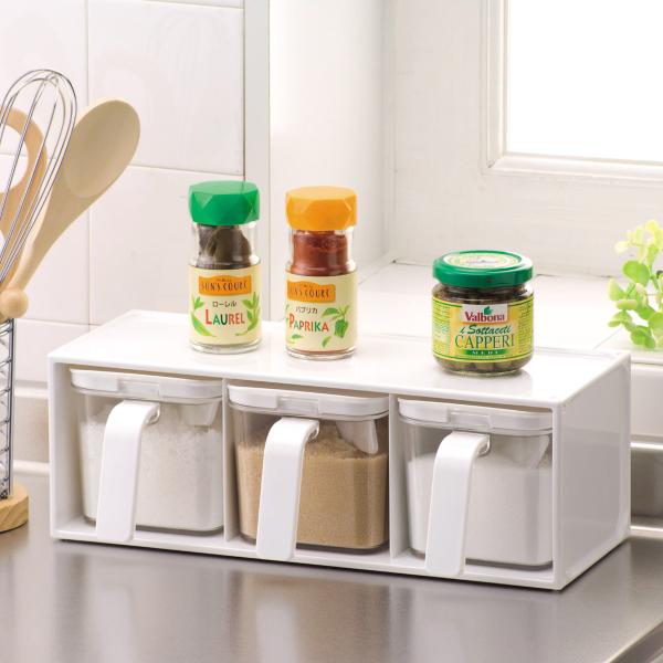 パール金属 調味料ラック 保存容器 クローブ 調味料ストッカー 3個組