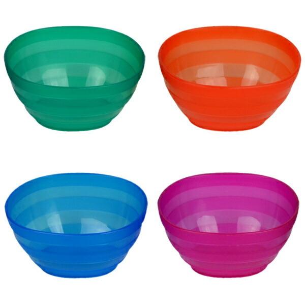 カラフルボウル 4個セット カラフルカトラリー （ レジャー 食器 