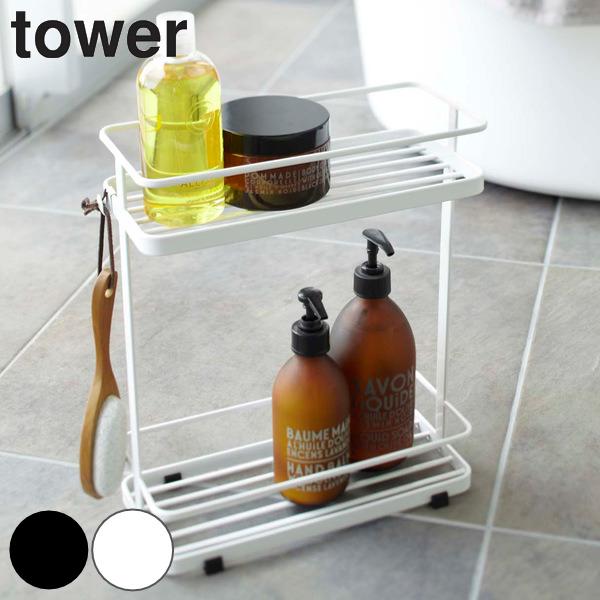 【商品詳細】サイズ/約幅28×奥行12×高さ33.5cm 重量/約1.6kg 内容量/本体、フック2個 材質/スチール（ユニクロメッキ＋粉体塗装） 種類/ホワイト、ブラック 生産国/中国製 《LH4930 収納ラック 2段 幅広 ラック 4...