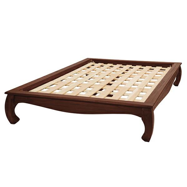 ベッド　　高級感あり　チーク材　中古品 ベッド高級感ありチーク材中古品