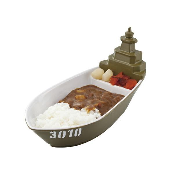 ■在庫限り・入荷なし■カレー皿　軍艦カレー皿　食器　子供用 （ お皿 お子様ランチ ）