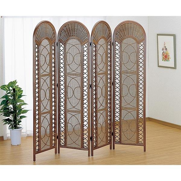 ラタン パーテーション 籐 4連 衝立 衝立 4連 ラタン パーテーション 籐家具 高さ175cm