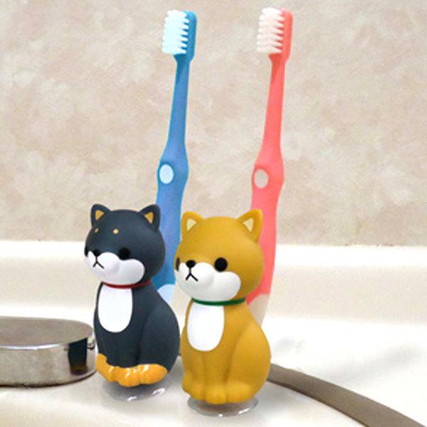 豆しばワンコ物語 歯ブラシホルダー 豆しば歯ブラシスタンド