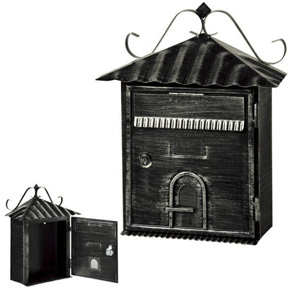 郵便受け　レトロ 楽天市場】ポスト カギ付き 郵便受け メールボックス 置き型