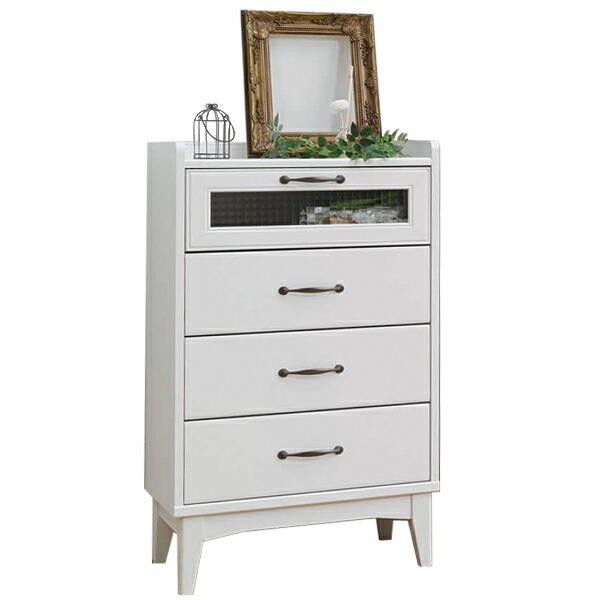 可愛い】ホワイト　4段チェスト　レトロ 楽天市場】アンティーク チェスト 北欧 白 4段 (L) ホワイト おしゃれ