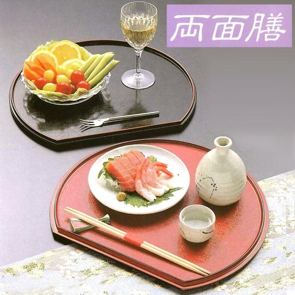 トレー 和風両面膳 抗菌加工 半月タイプ 36×32cm ( お盆 トレイ トレー 和風両面膳 抗菌加工 半月タイプ 36×32cm ( お盆 トレイ