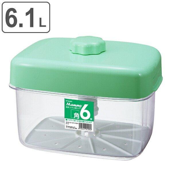 漬物容器 6L 角型 即席つけもの器 マミー 重石不要 （ 漬け物容器