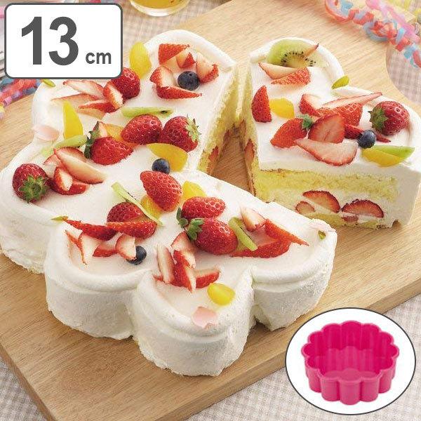 ケーキ型 焼き型 13cm ハートケーキ6個 フラワー型 シリコン製