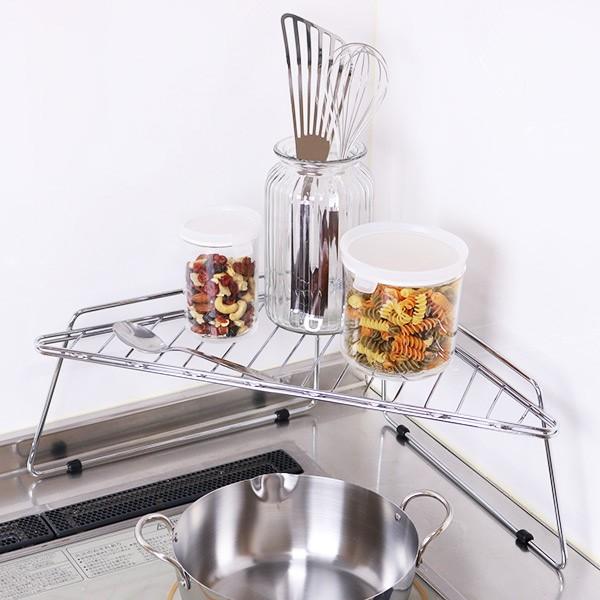 在庫限り 入荷なし キッチンコーナーラック キッチンストレージ コーナー棚 コーナーラック コンロ周り収納 鍋置き Buyee Buyee 日本の通販商品 オークションの代理入札 代理購入