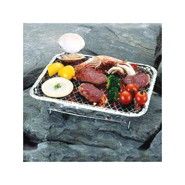 ●簡易式コンロ・網・燃料・スタンドのセットなので、手軽にバーベキューができます。　●お花見や行楽に最適なセットです。　●条件により異なりますが、約１時間半は燃焼し続ける使い捨てタイプです。【商品詳細】サイズ：約 幅27×奥行22×高さ5.5...