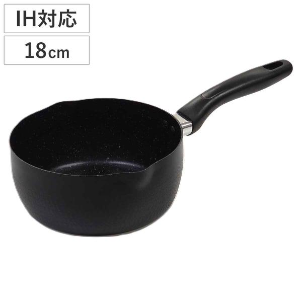 雪平鍋 18cm IH対応 フッ素加工 IHアルシード5 （ ガス火対応 片手鍋 金属ヘラOK ふっ素加工 軽い ）