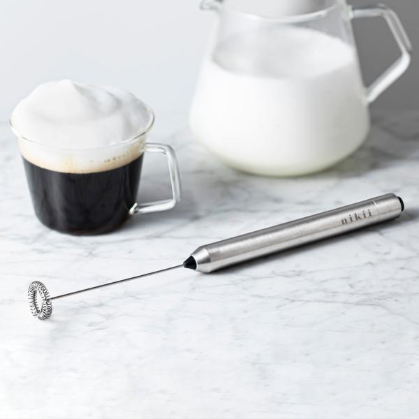＆NE nikii cafe ミルクフォーマー （ ステック ミルク 電動 電池式 ルク泡立て器 生クリーム ）