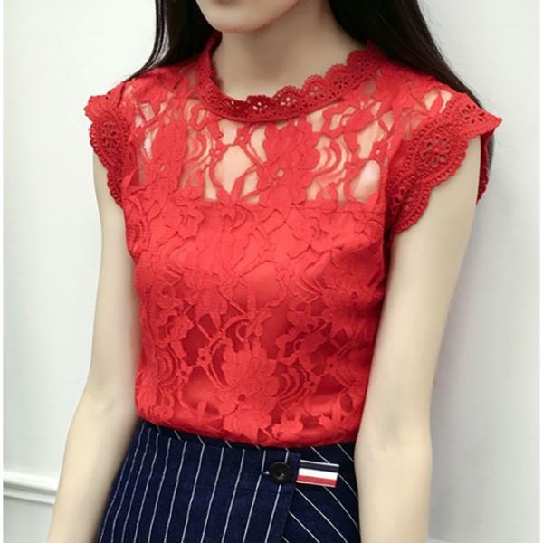 レース トップス 半袖 黒 結婚式 赤 花柄 刺繍 シースルー Tシャツ スカラップ ブラウス 送料無料 Buyee Buyee Japanese Proxy Service Buy From Japan Bot Online