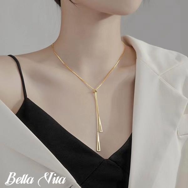 ネックレス ロングネックレス 18kコーティング レディース チェーン 長  