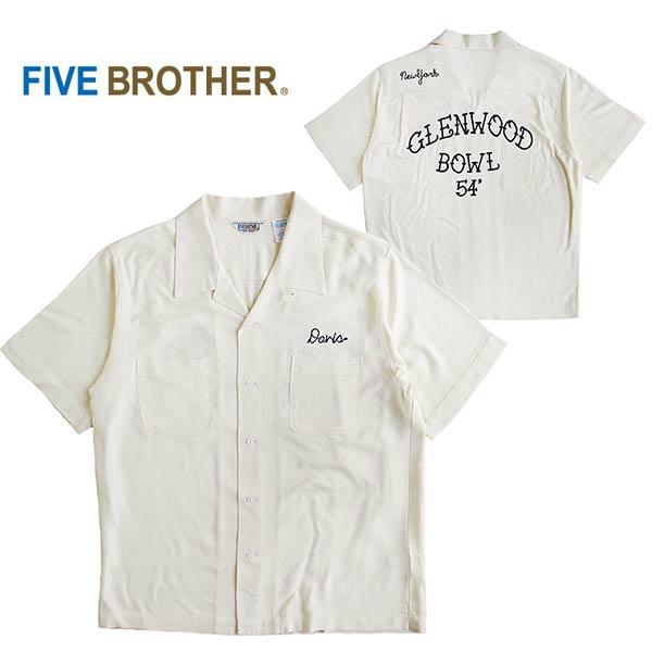 ボーリングシャツ メンズ 半袖 Five Brother ファイブブラザー レーヨン 刺繍 ボウリングシャツ 1510wt Ll Factory 通販 Yahoo ショッピング