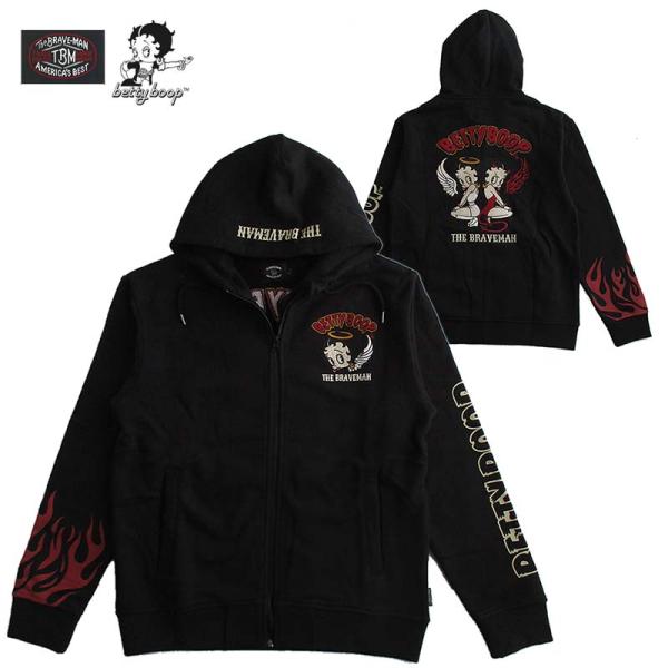 ベティーブープ ZIPパーカー Betty Boop メンズ レディース The BRAVE 