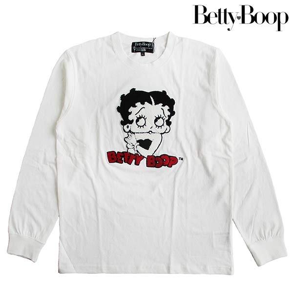 長袖tシャツ メンズ ベティーブープ Betty Boop ロンt キャラクター サガラ刺繍 Be 45wt Ll Factory 通販 Yahoo ショッピング
