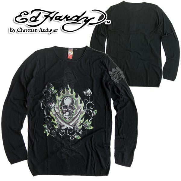 Ed Hardy エドハーディー メンズ 長袖ニット スウェット : LL-Factory 