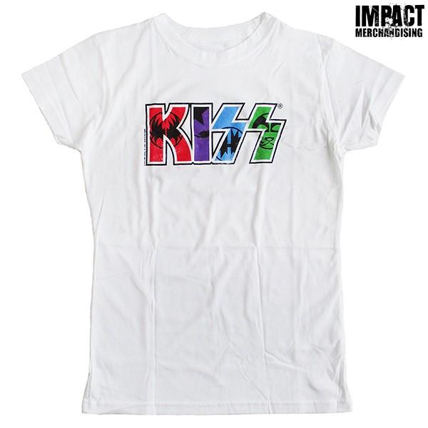 KISS キッス レディース半袖Tシャツ バンドTシャツ ロックTシャツ