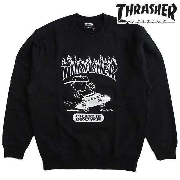 Thrasher スラッシャー メンズ 裏毛トレーナー スヌーピー Peanutsコラボ スウェット Thr 01ds Ll Factory 通販 Yahoo ショッピング