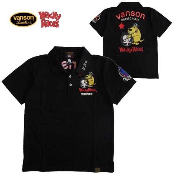 VANSON ポロシャツ メンズ 半袖 バンソン Wacky Races VANSON ポロシャツ メンズ 半袖 バンソン Wacky Races