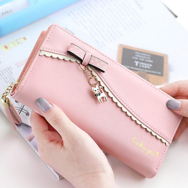 ピンク他全5色 リボン 猫ちゃモチーフ レディース財布 長財布 レディース 可愛いリポン長財布 婦人財布 女性へのプレゼン Buyee Buyee Japanese Proxy Service Buy From Japan Bot Online