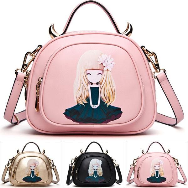【3色】【DOODOO】可愛い ミニ　レディースバッグ　ショルダーバッグ　ハンドバング　斜めがけバッグトートバッグ
